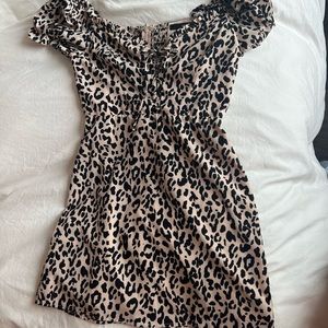 Aqua - leopard print sundress